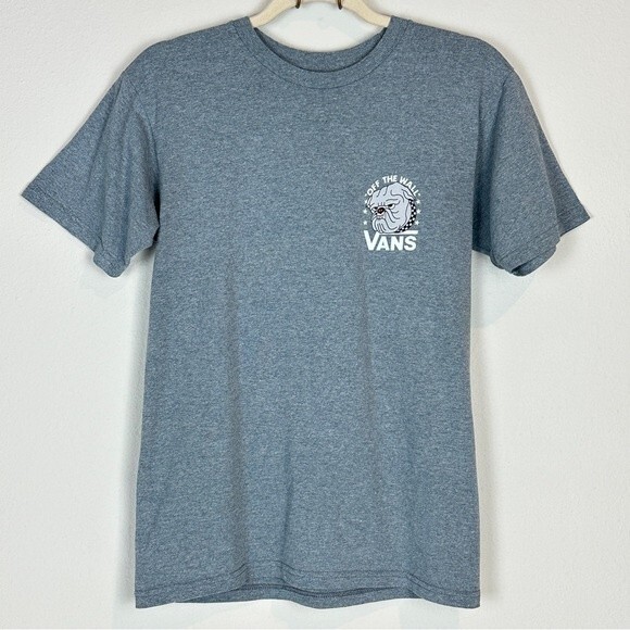 Vans Off the Wall Bulldog Grey Graphic T-shirt S - Picture 1 of 7
